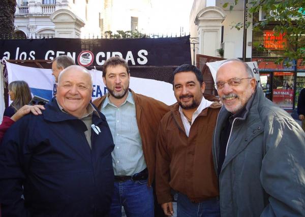 Juan Rivero, Claudio Costabel, Presidente del EDE Santa Fe, Adrian Grana, Presidente del EDE Buenos Aires, y Juan Carlos Bettanín, hoy en Rosario