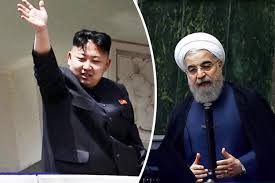 Kim Jong-un y Hasan Rouhani lideres de Corea del Norte y de Iran