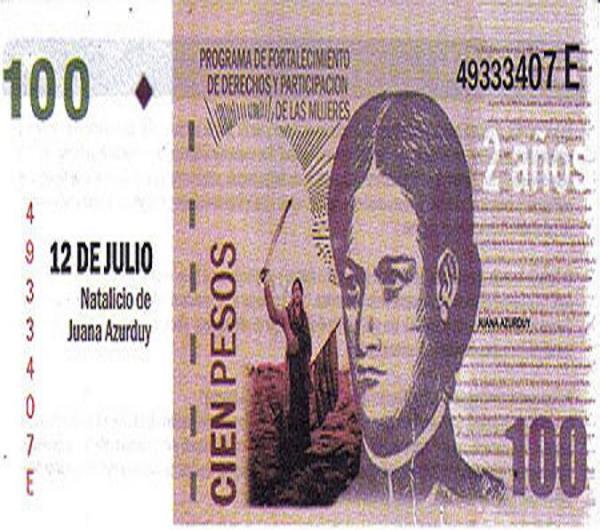 Imagen Simulada, del Nuevo Billete de Cien Pesos